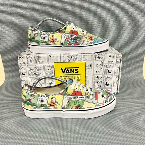 Vans Other - RARE Vans x Peanuts Authentic Charlie Brown Snoopy
Comic Book Sneakers Mens 9.5